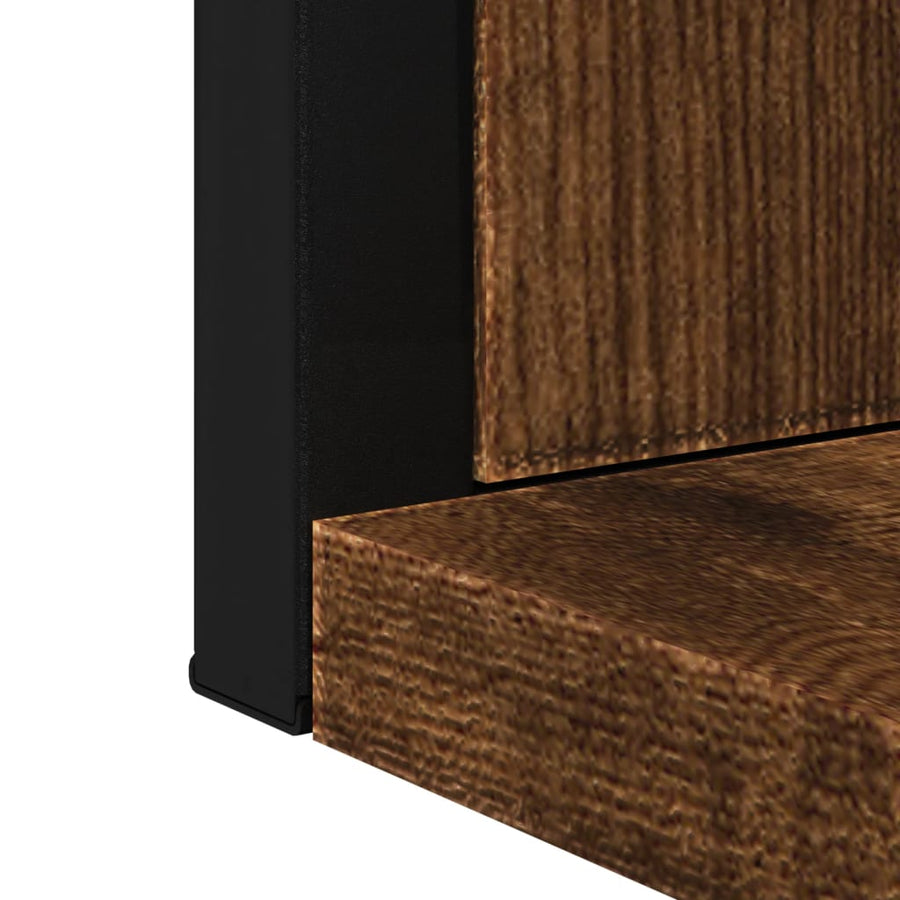 Badkamerspiegel Met Schap 50X12X60 Cm Hout Gerookt Eiken