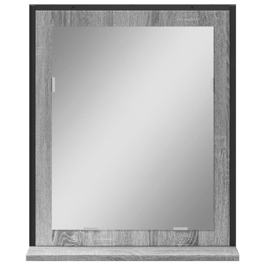 Badkamerspiegel Met Schap 50X12X60 Cm Hout Grijs Sonoma Eiken