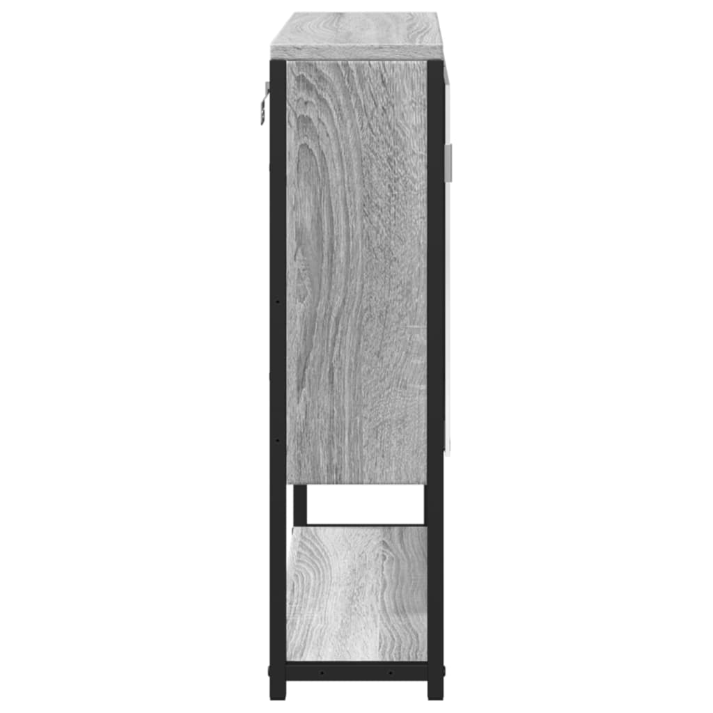 Badkamerspiegelkast 60X16X60 Cm Bewerkt Hout Grijs Sonoma Eiken