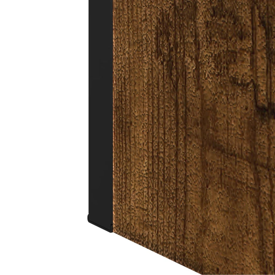 Badkamerspiegelkast 60X16X60 Cm Bewerkt Hout Gerookt Eikenkleur