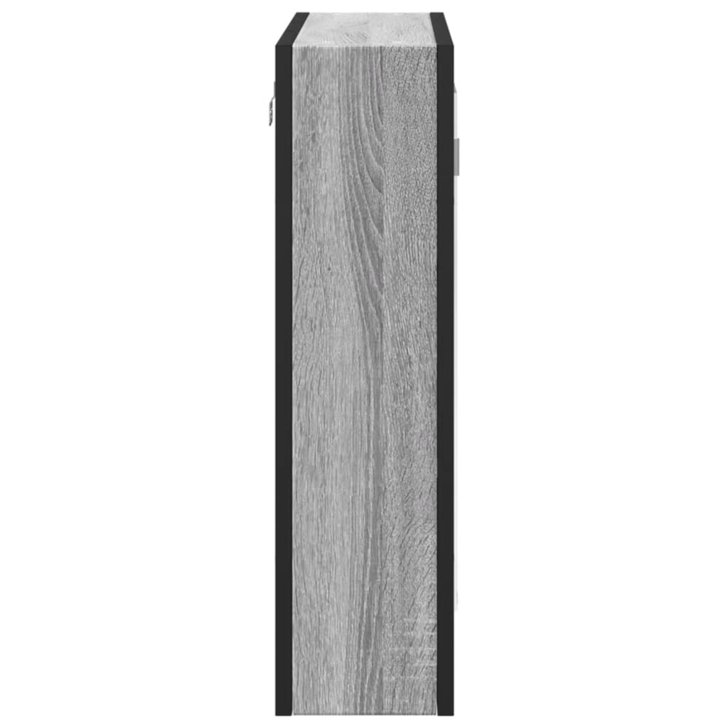 Badkamerspiegelkast 60X16X60 Cm Bewerkt Hout Grijs Sonoma Eiken