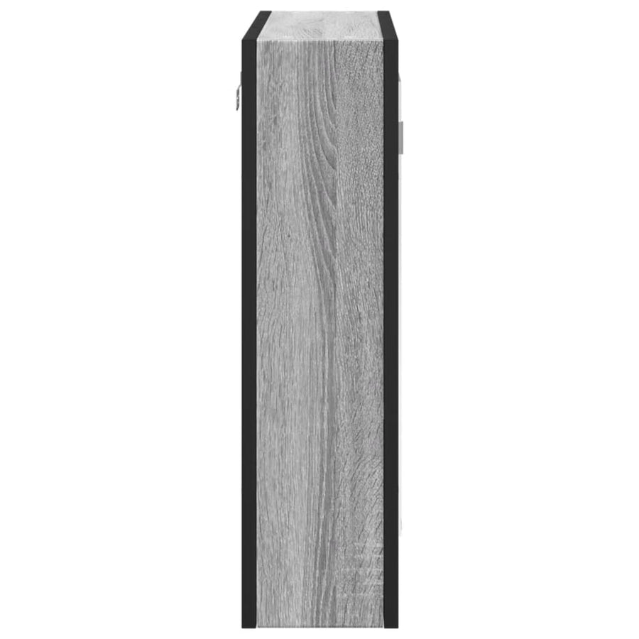 Badkamerspiegelkast 60X16X60 Cm Bewerkt Hout Grijs Sonoma Eiken