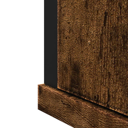 Badkamerspiegelkast 42X12X60 Cm Bewerkt Hout Gerookt Eikenkleur