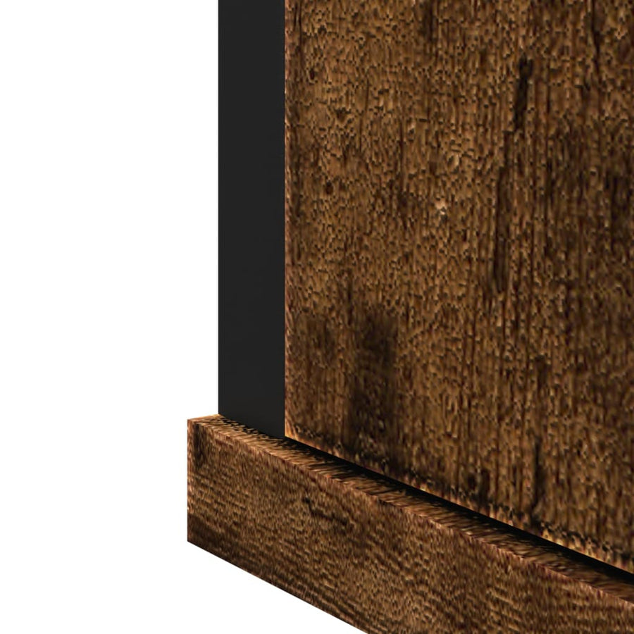 Badkamerspiegelkast 42X12X60 Cm Bewerkt Hout Gerookt Eikenkleur