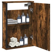 Badkamerspiegelkast 42X12X60 Cm Bewerkt Hout Gerookt Eikenkleur