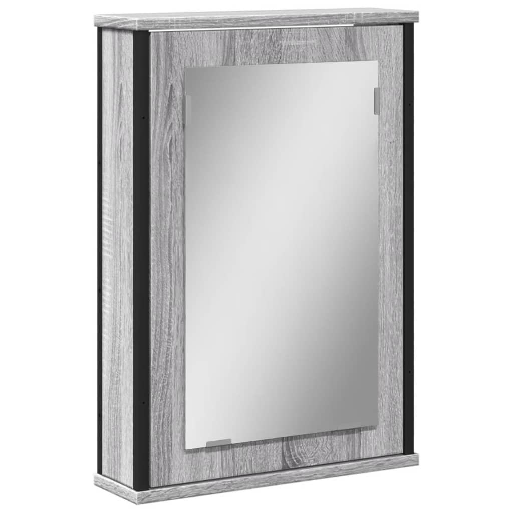 Badkamerspiegelkast 42X12X60 Cm Bewerkt Hout Grijs Sonoma Eiken
