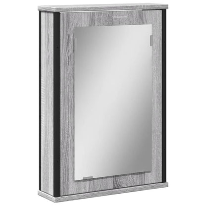 Badkamerspiegelkast 42X12X60 Cm Bewerkt Hout Grijs Sonoma Eiken