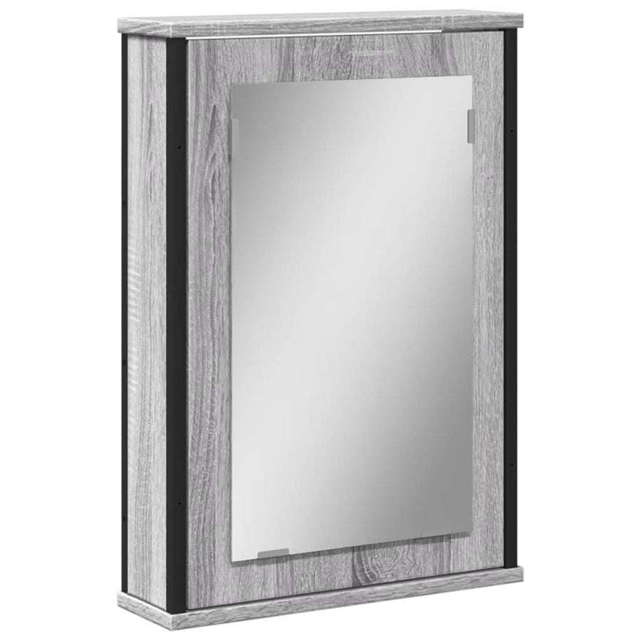 Badkamerspiegelkast 42X12X60 Cm Bewerkt Hout Grijs Sonoma Eiken