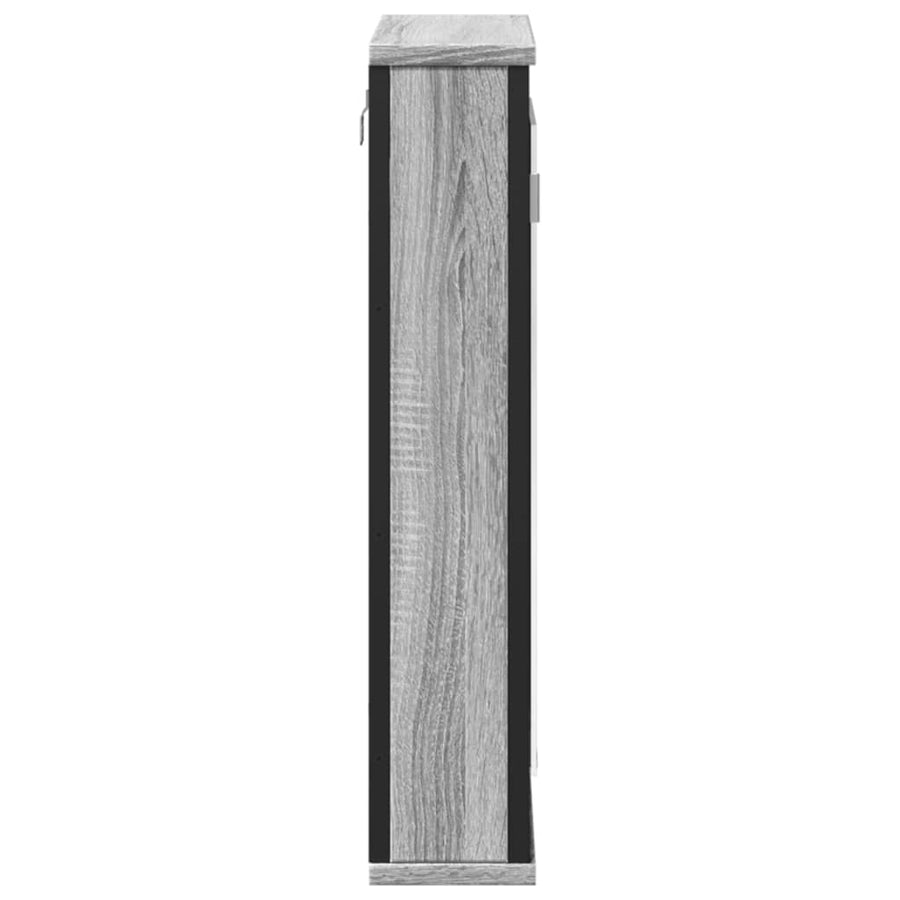 Badkamerspiegelkast 42X12X60 Cm Bewerkt Hout Grijs Sonoma Eiken