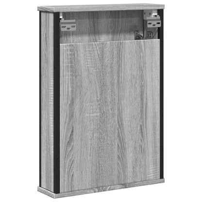 Badkamerspiegelkast 42X12X60 Cm Bewerkt Hout Grijs Sonoma Eiken