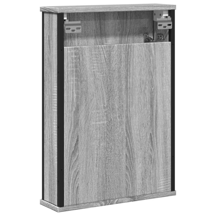 Badkamerspiegelkast 42X12X60 Cm Bewerkt Hout Grijs Sonoma Eiken