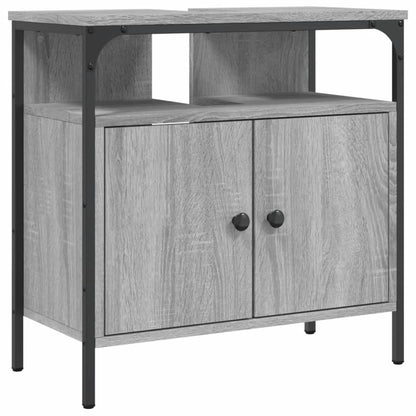 Wastafelkast 60X30X60 Cm Bewerkt Hout Grijs Sonoma Eikenkleurig