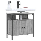 Wastafelkast 60x30x60 cm grijs sonoma eiken bewerkt hout