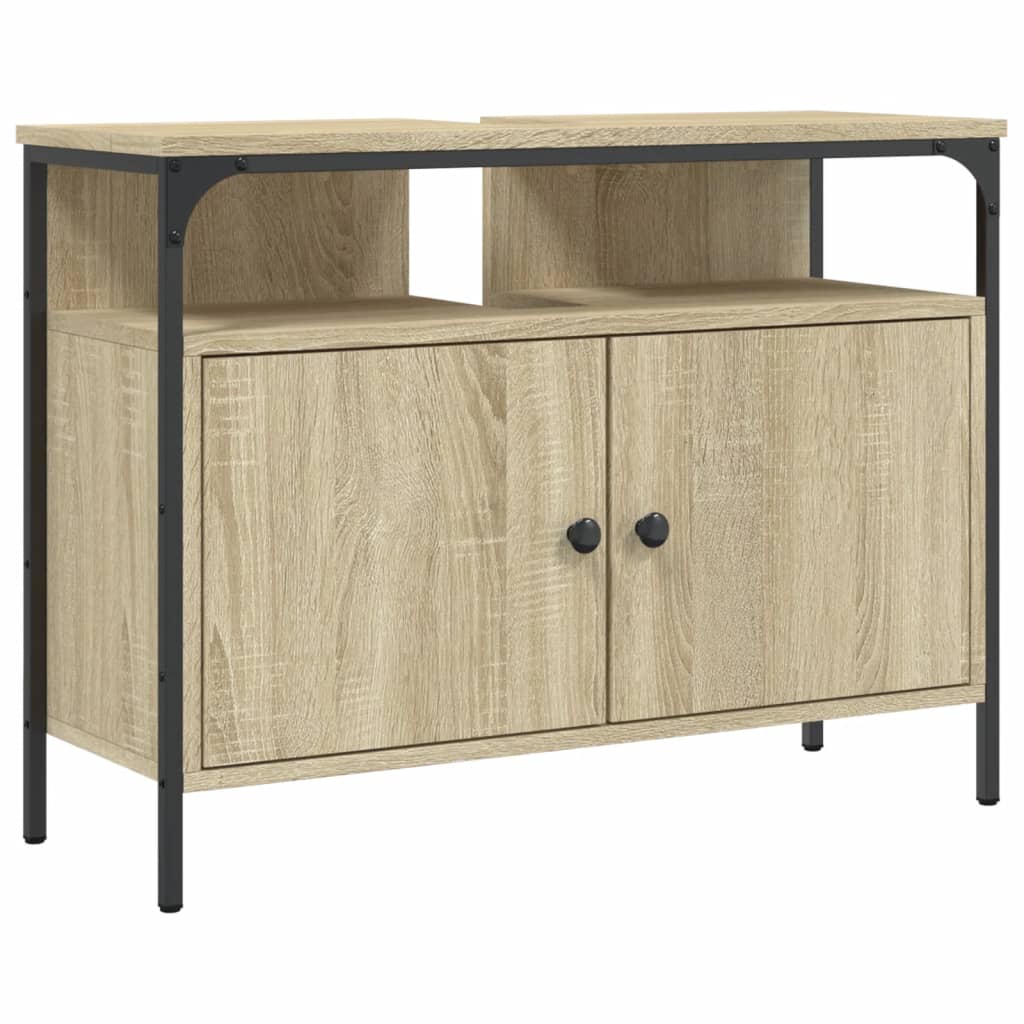 Wastafelkast 60X30X60 Cm Bewerkt Hout Sonoma Eikenkleurig