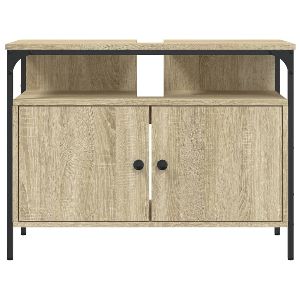 Wastafelkast 60X30X60 Cm Bewerkt Hout Sonoma Eikenkleurig