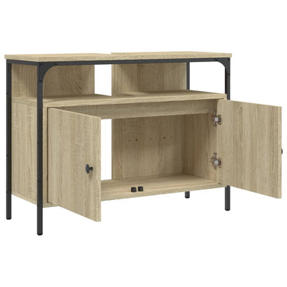 Wastafelkast 60X30X60 Cm Bewerkt Hout Sonoma Eikenkleurig