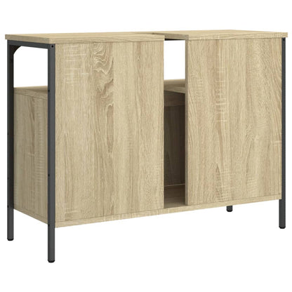 Wastafelkast 60X30X60 Cm Bewerkt Hout Sonoma Eikenkleurig
