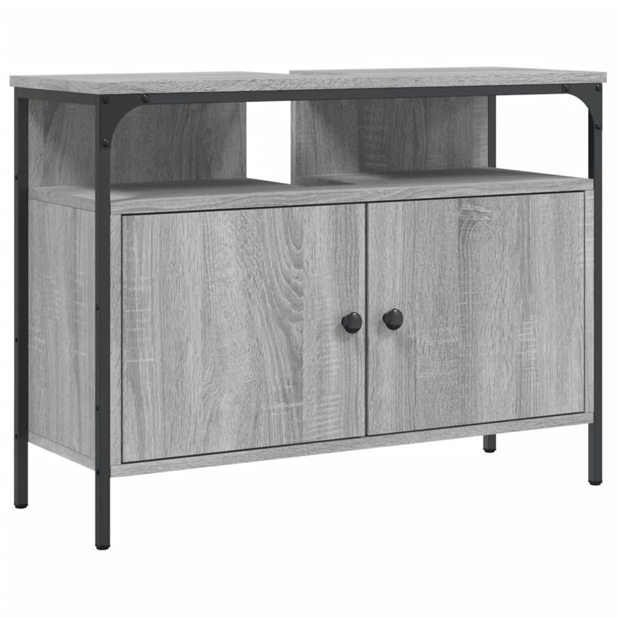 Wastafelkast 60X30X60 Cm Bewerkt Hout Grijs Sonoma Eikenkleurig
