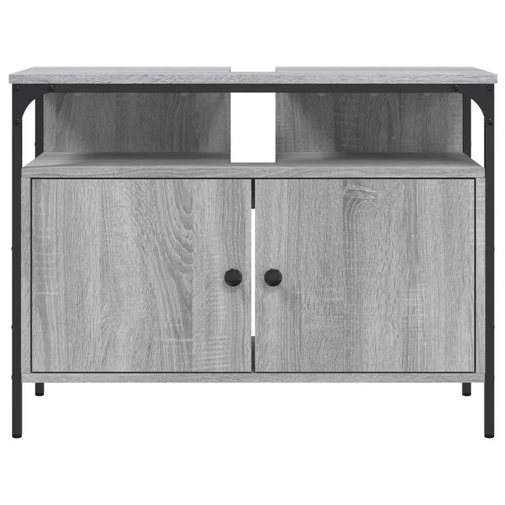 Wastafelkast 60X30X60 Cm Bewerkt Hout Grijs Sonoma Eikenkleurig
