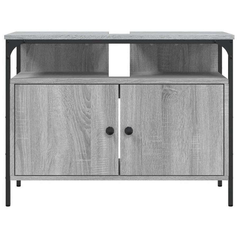 Wastafelkast 60X30X60 Cm Bewerkt Hout Grijs Sonoma Eikenkleurig