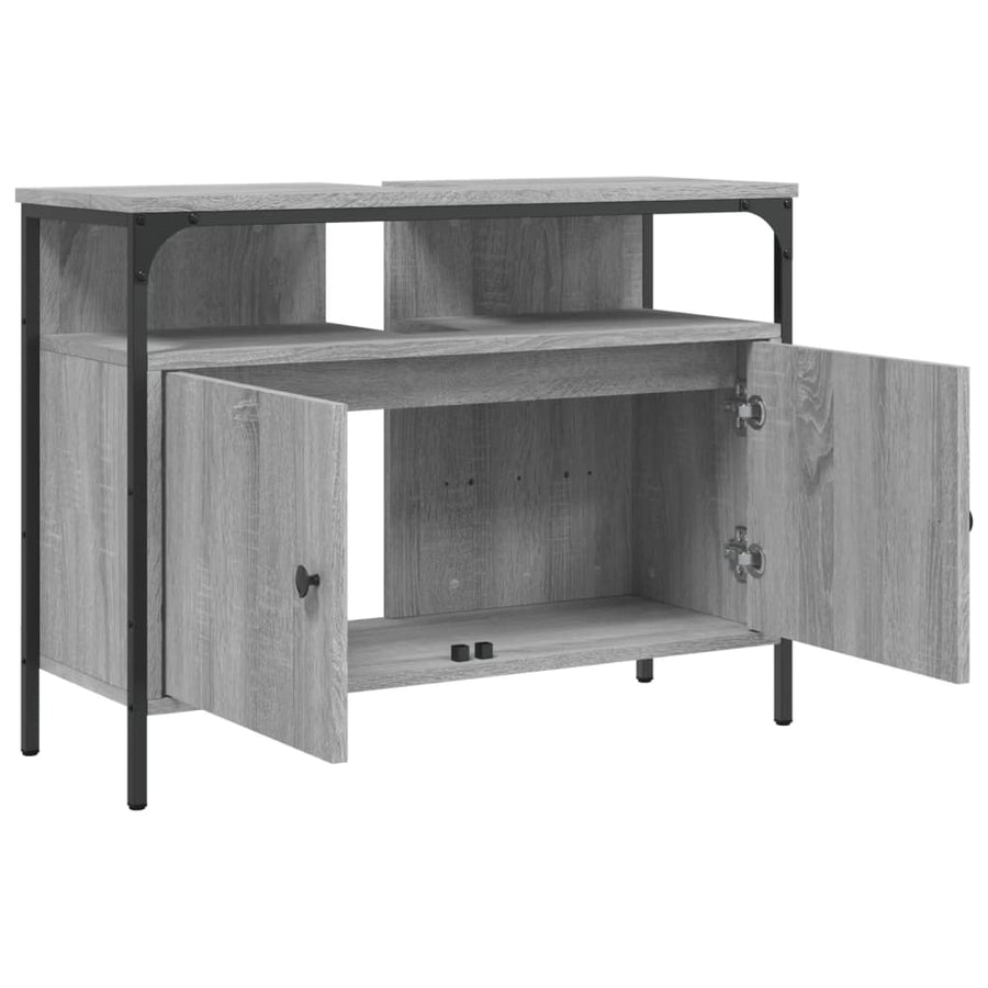 Wastafelkast 60X30X60 Cm Bewerkt Hout Grijs Sonoma Eikenkleurig