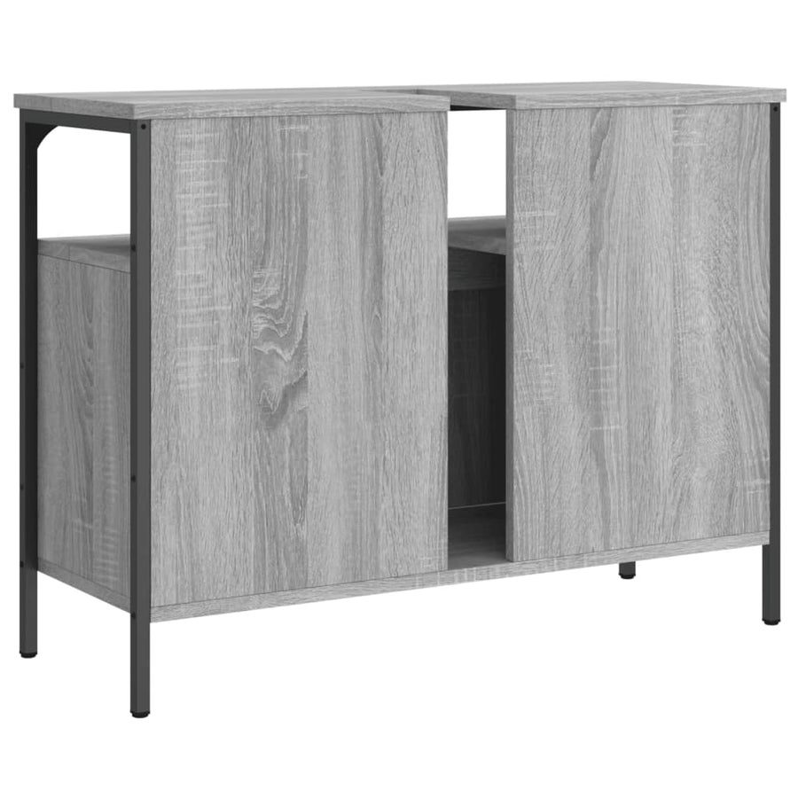 Wastafelkast 60X30X60 Cm Bewerkt Hout Grijs Sonoma Eikenkleurig
