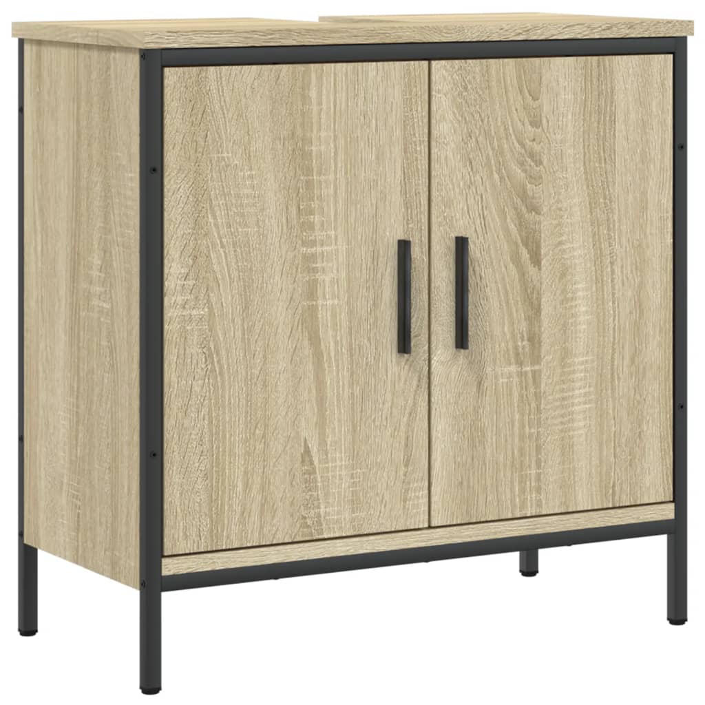 Wastafelkast 60X30X60 Cm Bewerkt Hout Sonoma Eikenkleurig