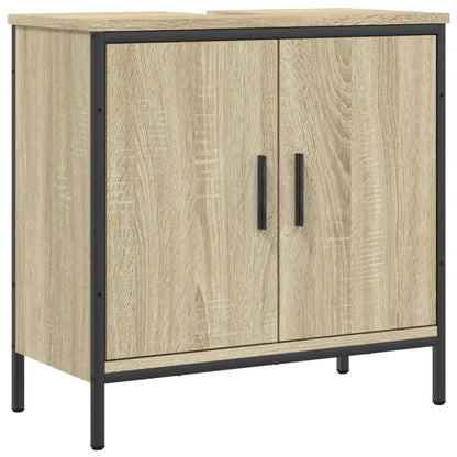 Wastafelkast 60X30X60 Cm Bewerkt Hout Sonoma Eikenkleurig