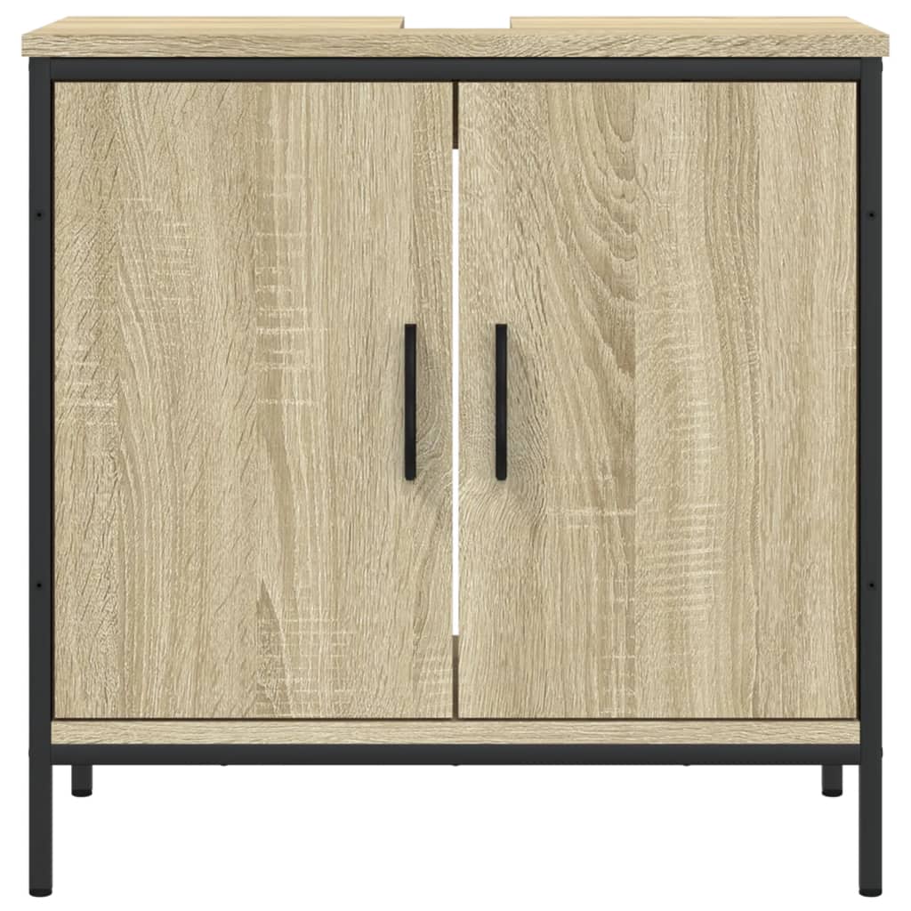 Wastafelkast 60X30X60 Cm Bewerkt Hout Sonoma Eikenkleurig