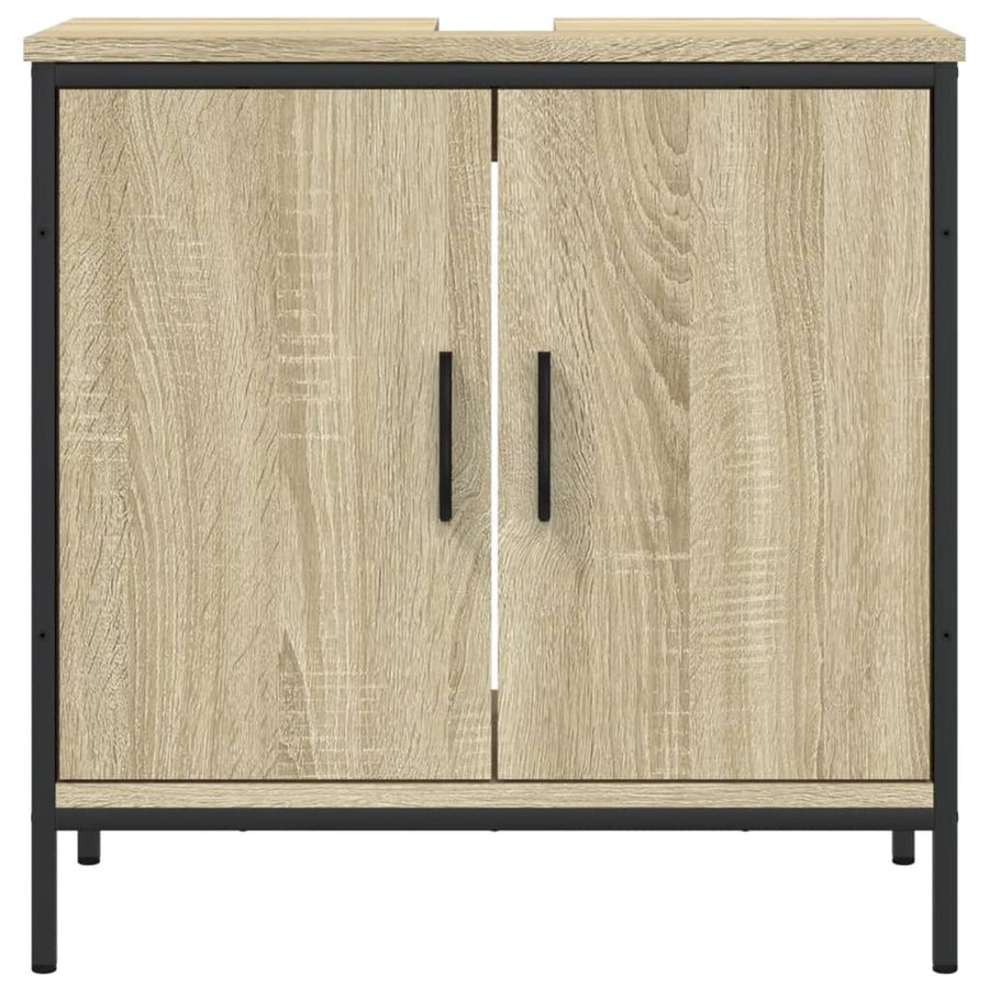 Wastafelkast 60X30X60 Cm Bewerkt Hout Sonoma Eikenkleurig