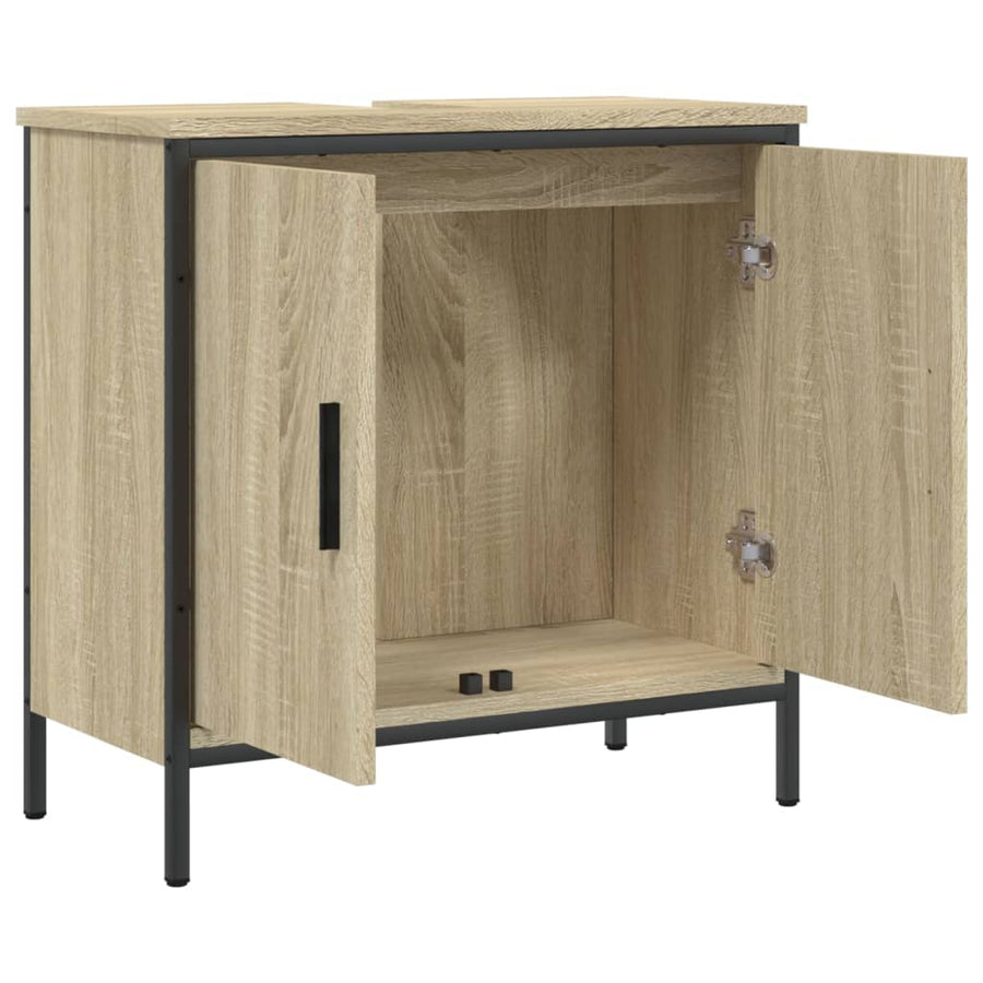Wastafelkast 60X30X60 Cm Bewerkt Hout Sonoma Eikenkleurig