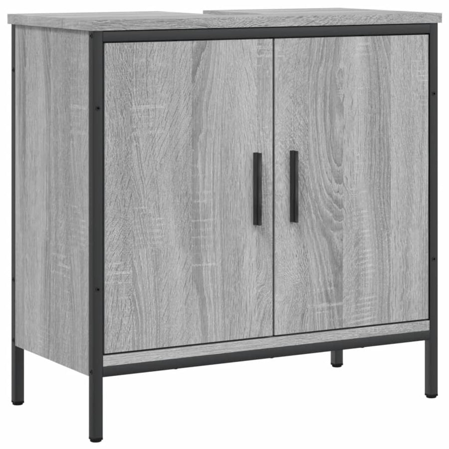 Wastafelkast 60X30X60 Cm Bewerkt Hout Grijs Sonoma Eikenkleurig