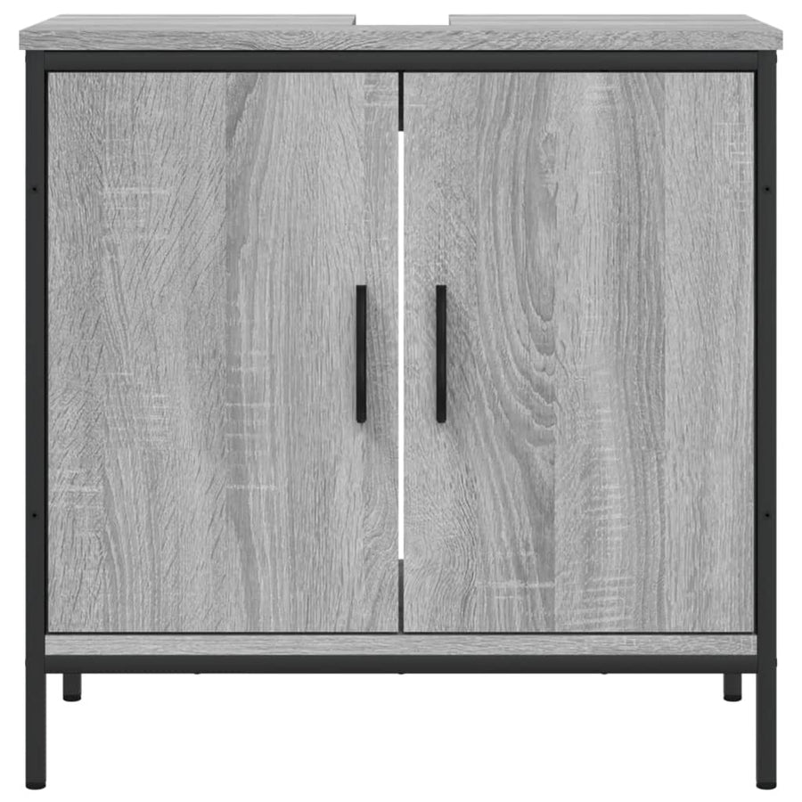 Wastafelkast 60X30X60 Cm Bewerkt Hout Grijs Sonoma Eikenkleurig