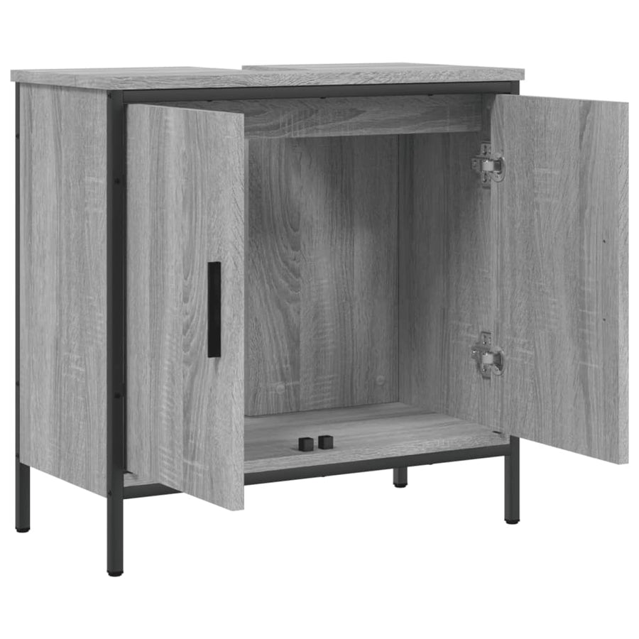 Wastafelkast 60X30X60 Cm Bewerkt Hout Grijs Sonoma Eikenkleurig