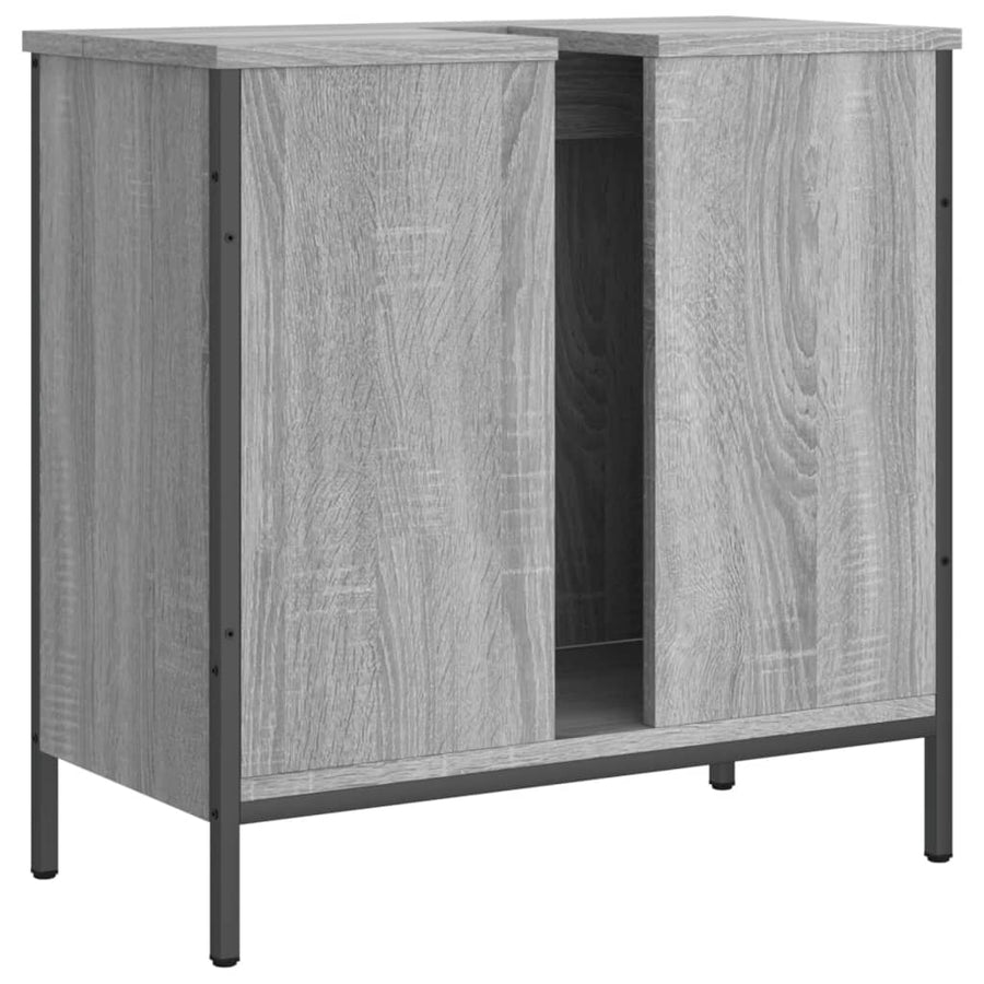 Wastafelkast 60X30X60 Cm Bewerkt Hout Grijs Sonoma Eikenkleurig