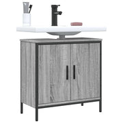 Wastafelkast 60x30x60 cm bewerkt hout grijs