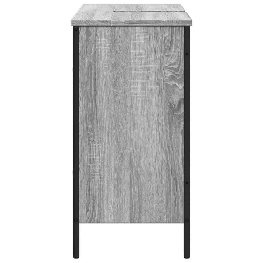 Wastafelkast 80X30X60 Cm Bewerkt Hout Grijs Sonoma Eikenkleurig
