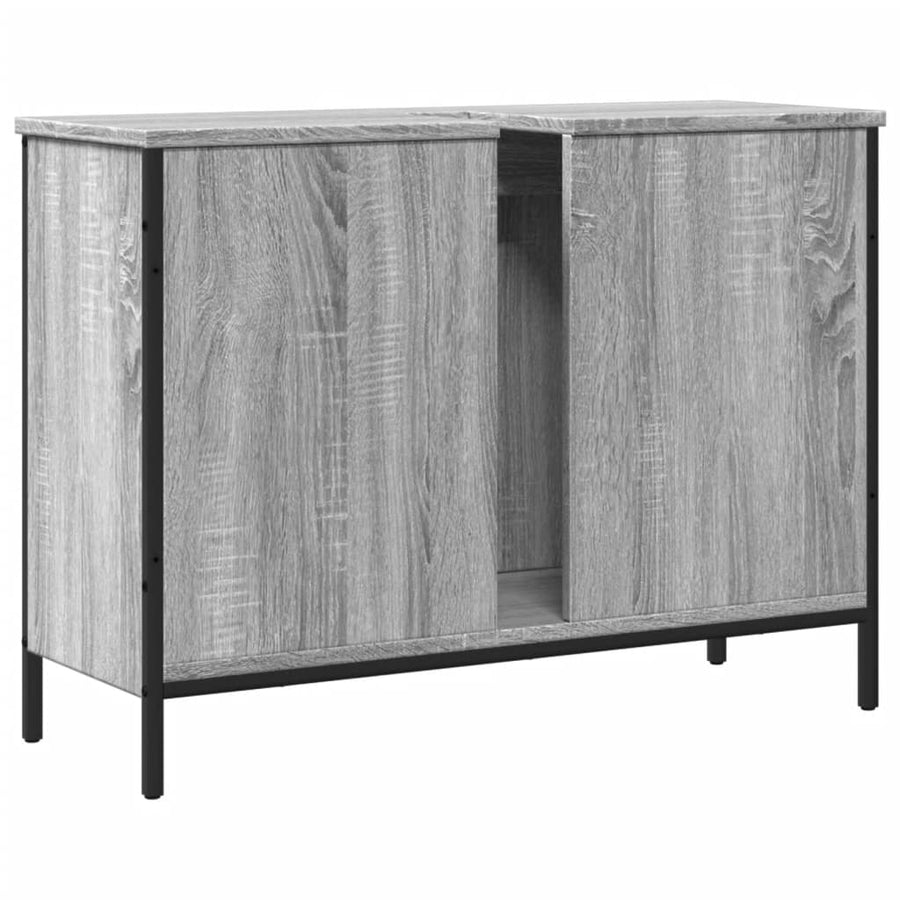 Wastafelkast 80X30X60 Cm Bewerkt Hout Grijs Sonoma Eikenkleurig