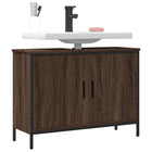 Bathroom Vanity Unit 80x30x60 cm Engineered Wood Brown Oak