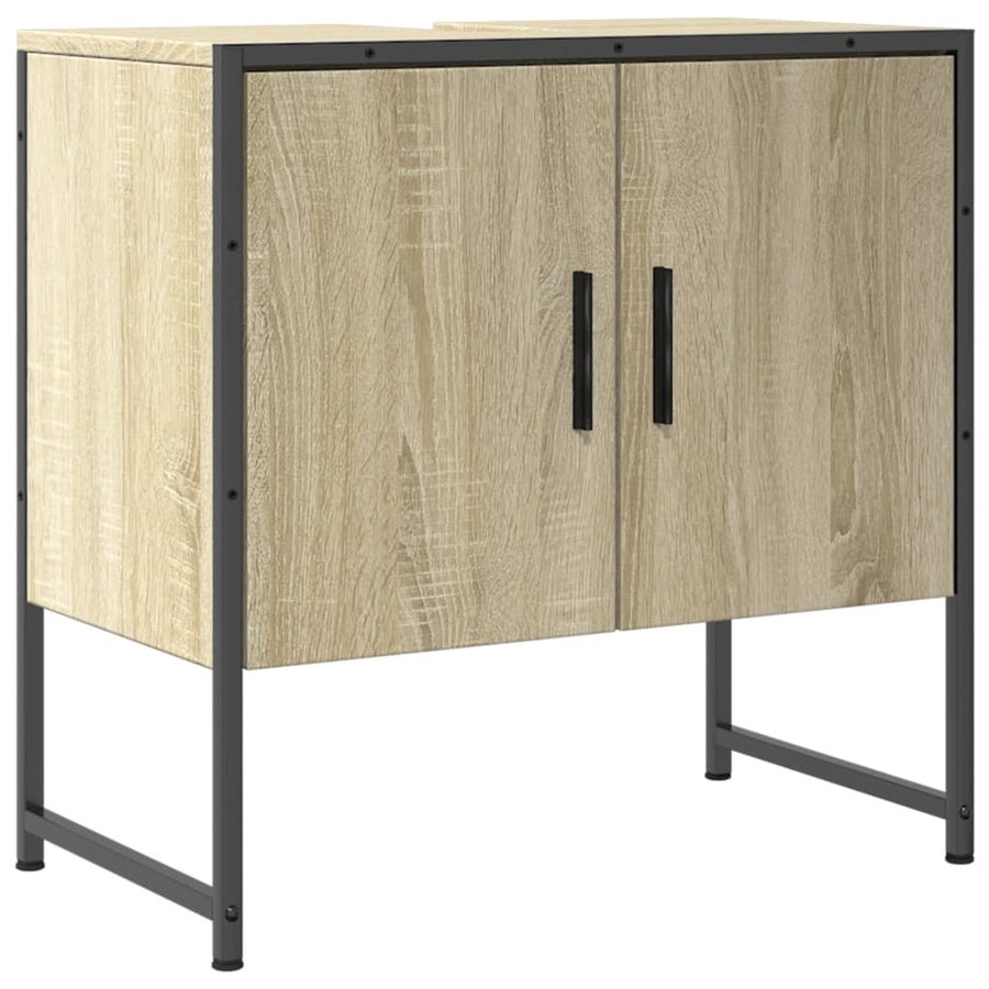 Wastafelkast 60X33X60 Cm Bewerkt Hout Sonoma Eikenkleurig