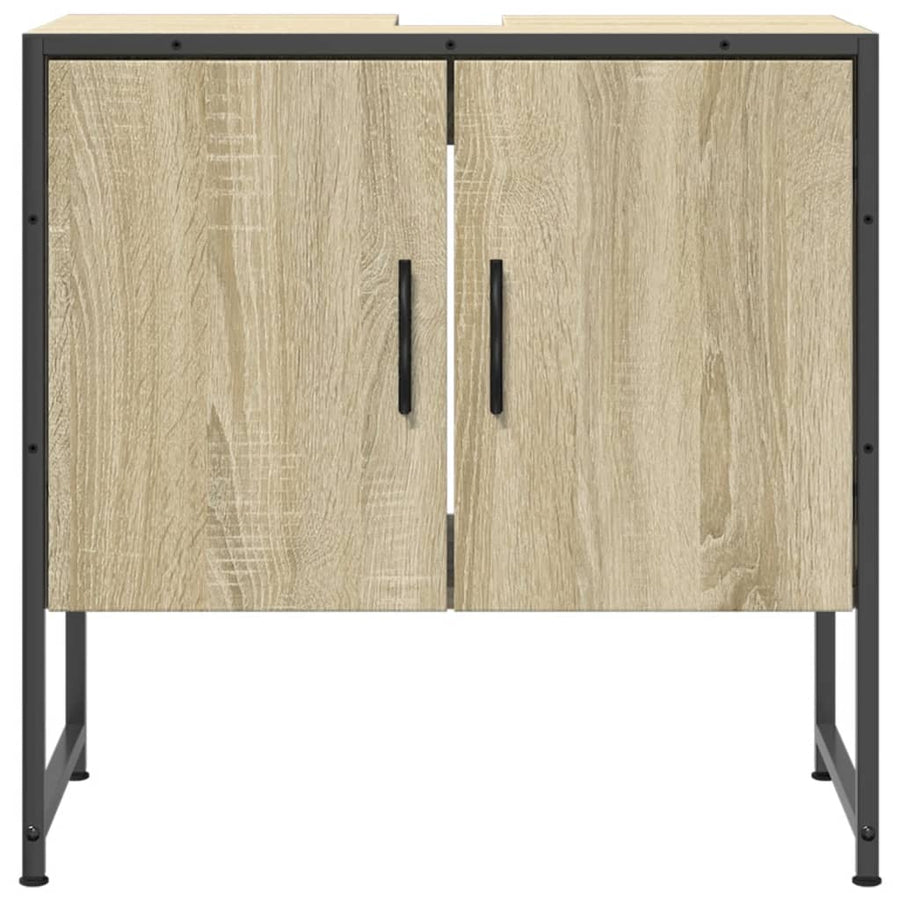 Wastafelkast 60X33X60 Cm Bewerkt Hout Sonoma Eikenkleurig