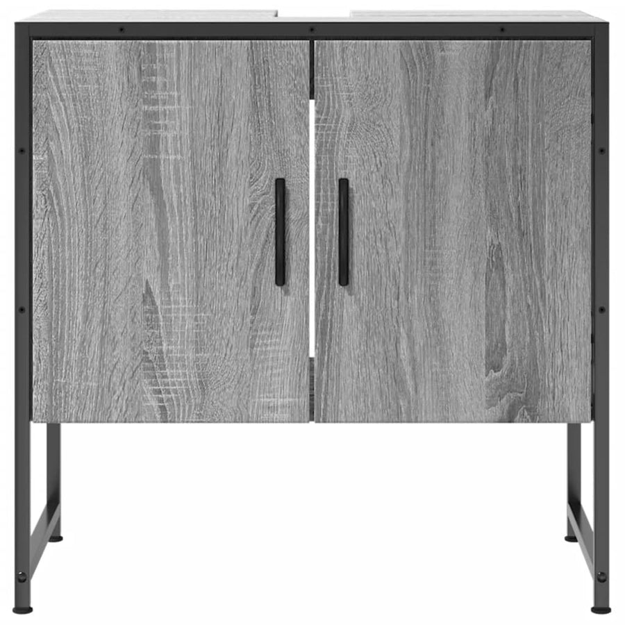 Wastafelkast 60X33X60 Cm Bewerkt Hout Grijs Sonoma Eikenkleurig