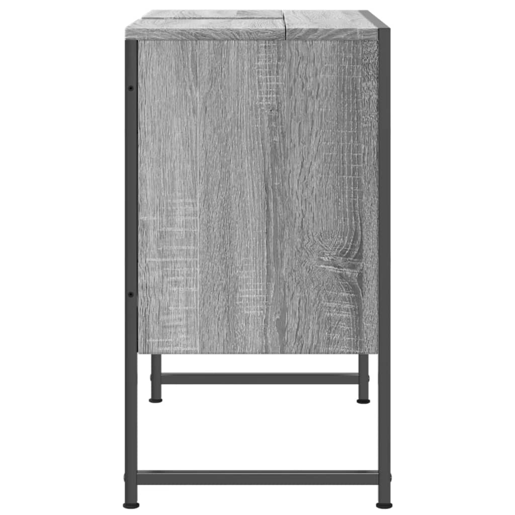 Wastafelkast 60X33X60 Cm Bewerkt Hout Grijs Sonoma Eikenkleurig