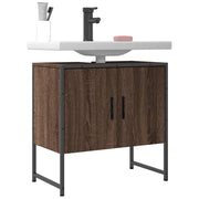 Wastafelkast 60x33x60 cm bewerkt hout bruin