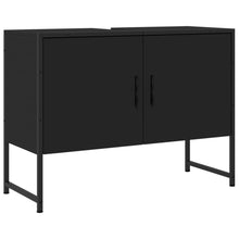 Wastafelkast 80X33X60 Cm Bewerkt Hout Zwart