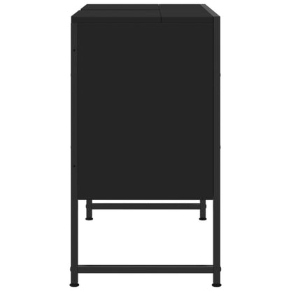 Wastafelkast 80X33X60 Cm Bewerkt Hout Zwart