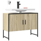 Wastafelkast 80x33x60 cm bewerkt hout sonoma eiken