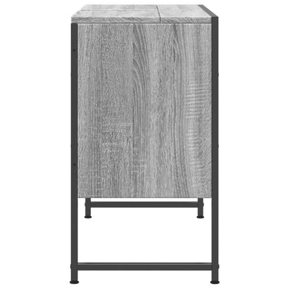 Wastafelkast 80X33X60 Cm Bewerkt Hout Grijs Sonoma Eikenkleurig