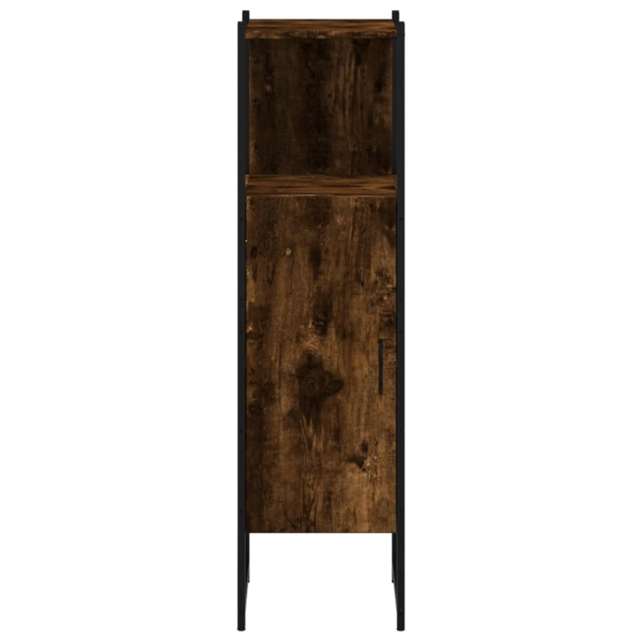 Badkamerkast 33X33X120,5 Cm Bewerkt Hout Gerookt Eikenkleurig