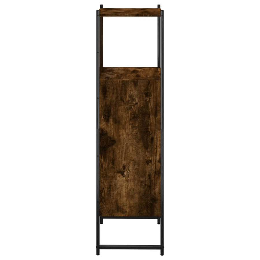 Badkamerkast 33X33X120,5 Cm Bewerkt Hout Gerookt Eikenkleurig